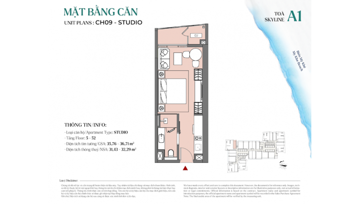 Chính chủ cần bán căn hộ mặt biển Mỹ Khê The Soleil view trực diện biển giá chỉ 3x tỷ